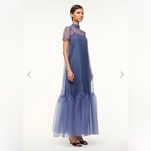 Staud Navy Blue Calluna Dress